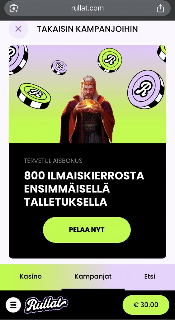 Kasino ilman lisenssiä tervetulobonus