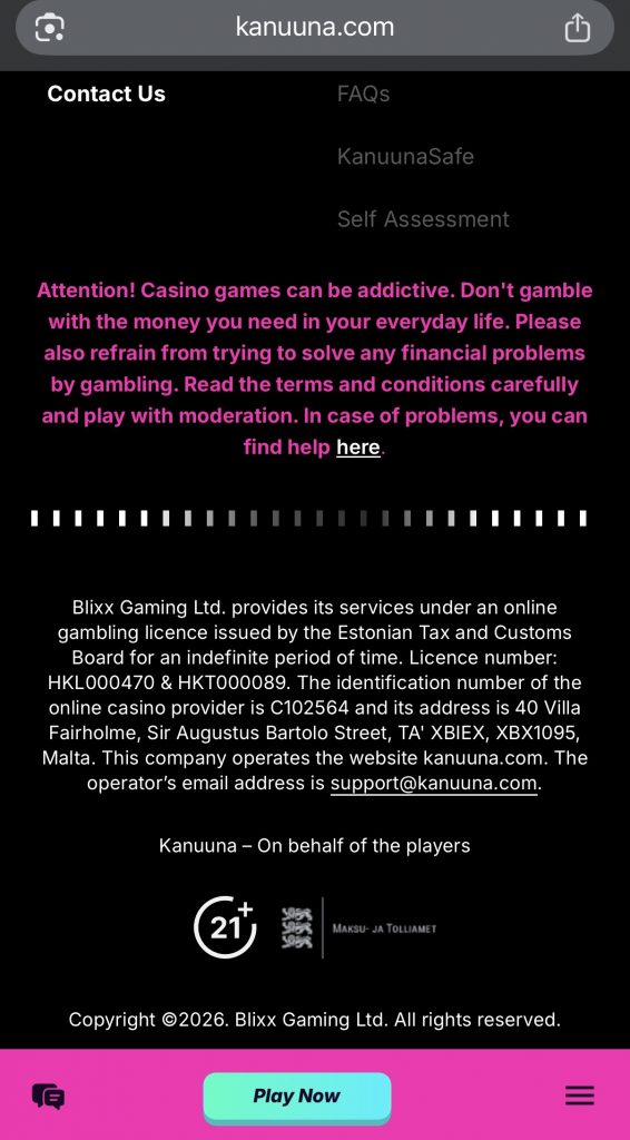 Viron lisenssin alla toimiva nettikasino