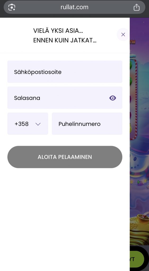 Yhteystietojen syöttäminen kasinolle ilman lisenssiä Suomesta
